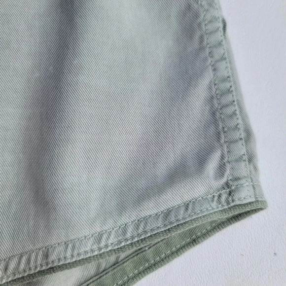 Tasso Elba Mens Grey Green Button Down Long Sleeve Shirt Cotton Tencel Twill M - Picture 4 of 9